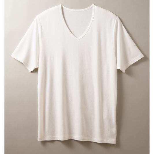 TAKEFU VネックTシャツ オフホワイト men’s